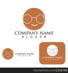 GLASSES logo and symbol template design element