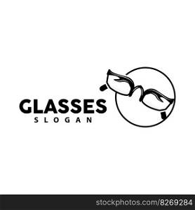Glasses Logo, Optic Fashion Vector, Icon Illustration Template Simple Design