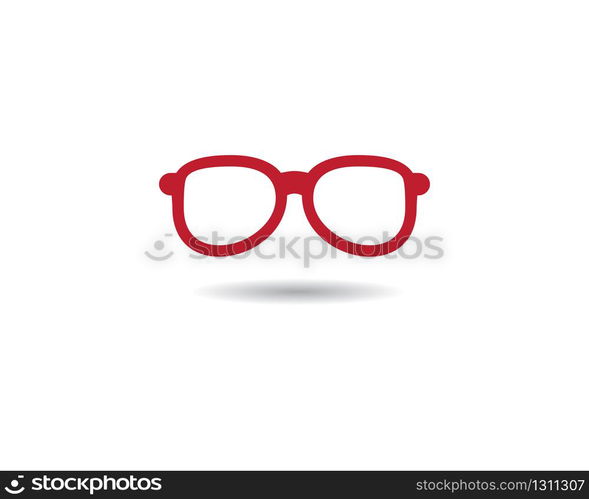 Glasses logo vector icon illustration design