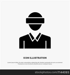 Glasses, Motion, Reality, Technology, Man solid Glyph Icon vector
