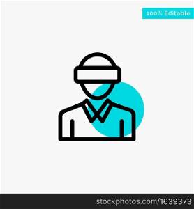 Glasses, Motion, Reality, Technology, Man turquoise highlight circle point Vector icon