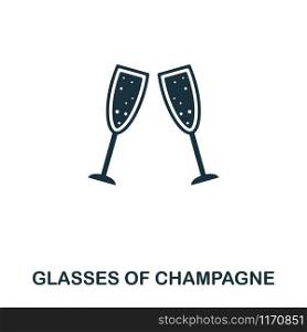 Glasses Of Champagne icon. Line style icon design. UI. Illustration of glasses of champagne icon. Pictogram isolated on white. Ready to use in web design, apps, software, print. Glasses Of Champagne icon. Line style icon design. UI. Illustration of glasses of champagne icon. Pictogram isolated on white. Ready to use in web design, apps, software, print.