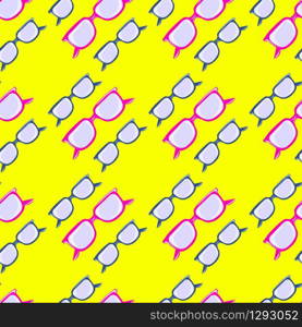 Glasses pattern, illustration, vector on white background.