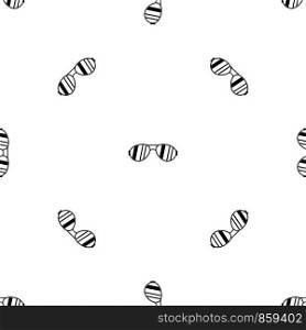Glasses pattern repeat seamless in black color for any design. Vector geometric illustration. Glasses pattern seamless black
