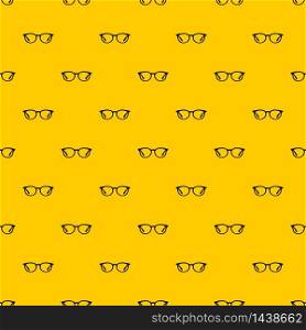 Glasses pattern seamless vector repeat geometric yellow for any design. Glasses pattern vector