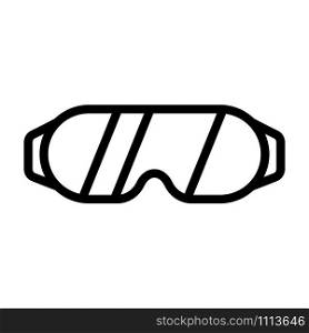 Glasses sports icon vector. Thin line sign. Isolated contour symbol illustration. Glasses sports icon vector. Isolated contour symbol illustration