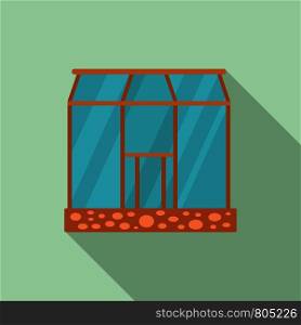 Glasshouse icon. Flat illustration of glasshouse vector icon for web design. Glasshouse icon, flat style