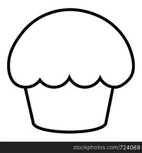 Glaze cupcake icon. Outline illustration of glaze cupcake vector icon for web. Glaze cupcake icon, outline line style
