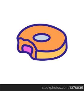 glazed donut icon vector. glazed donut sign. color symbol illustration. glazed donut icon vector outline illustration