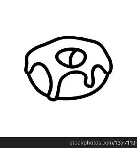 glazed donut icon vector. glazed donut sign. isolated contour symbol illustration. glazed donut icon vector outline illustration