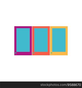 Glazing Icon Vector. Flat color symbol. Glazing Icon Vector