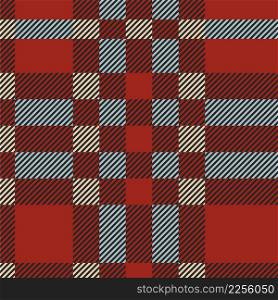 Glen Plaid textured seamless pattern. Checked fabric. Vector Illustration.