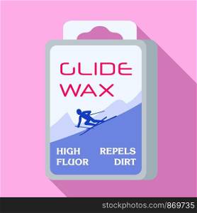 Glide wax icon. Flat illustration of glide wax vector icon for web design. Glide wax icon, flat style