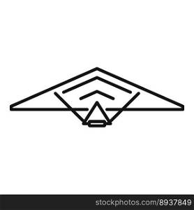 Gliding icon outline vector. Air hang. Wind pilot. Gliding icon outline vector. Air hang