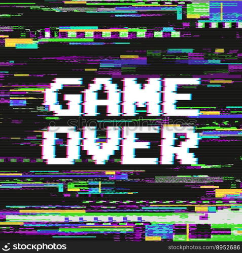 Glitch effect background vector image