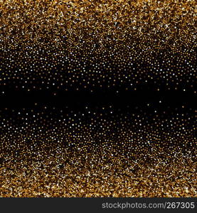 Glitter golden gradient with scattered tinsel and sparkles