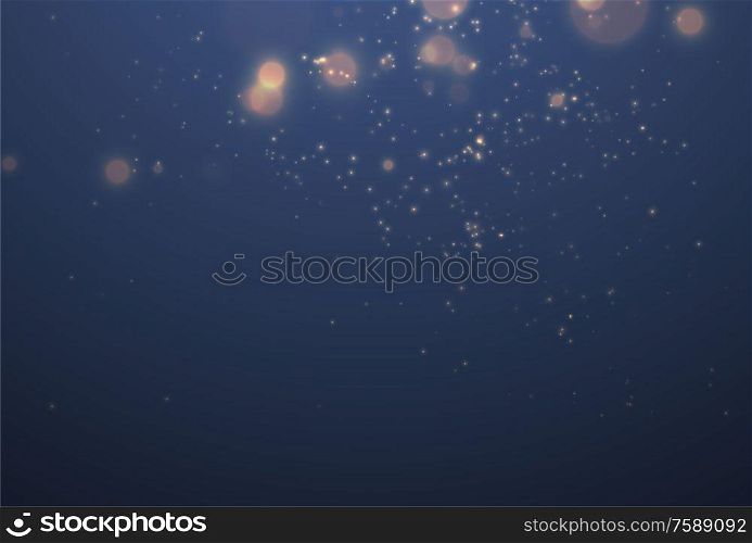 Glitter particles overlay effect. Blue Glittering star dust sparkling particles on transparent background. Vector illustration EPS 10. Glitter particles overlay effect. Blue Glittering star dust sparkling particles on transparent background. Vector illustration