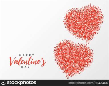 glitter red heart creative design for valentine’s day
