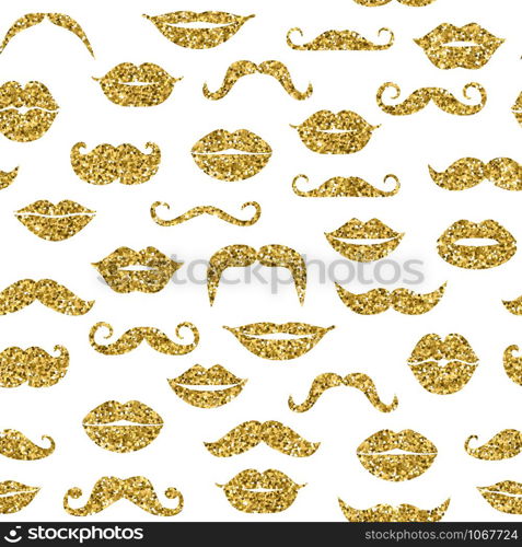 Glitter seamless fashion pattern in gold.