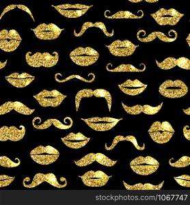 Glitter seamless fashion pattern in gold.