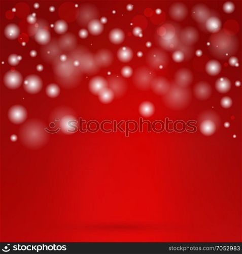 Glittering blurry red lights abstract background. Glowing Lights for Brochures, Flyers, Posters, Greeting Cards. Vector illustration. Abstract red background
