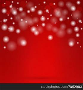 Glittering blurry red lights abstract background. Glowing Lights for Brochures, Flyers, Posters, Greeting Cards. Vector illustration. Abstract red background