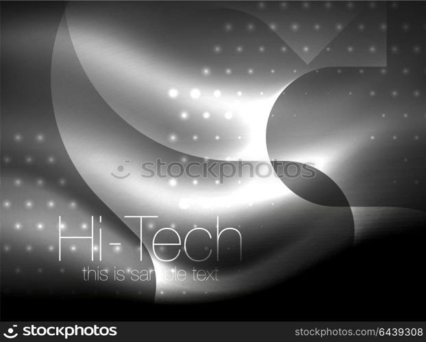 Glittering neon glowin wave, techno modern art abstract background, magical shiny template. Glittering neon glowin wave, techno modern art abstract background, magical shiny template. Vector illustration