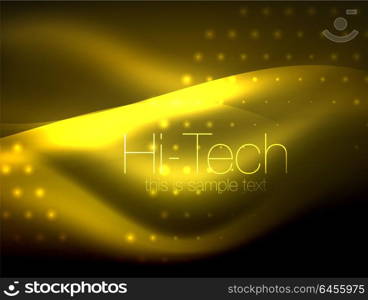 Glittering neon glowin wave, techno modern art abstract background, magical shiny template. Glittering neon glowin wave, techno modern art abstract background, magical shiny template. Vector illustration