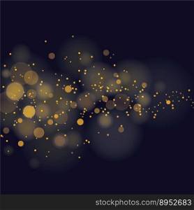 Glittering stars on bokeh background vector image