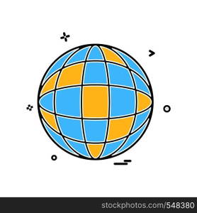 glob map icon vector design