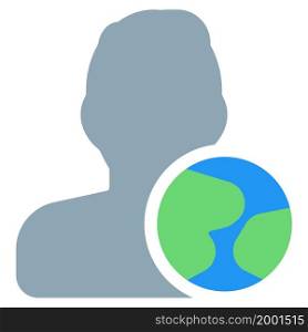 Global access of a profile reach isolated on a white background