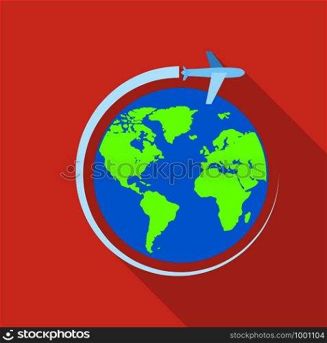 Global airway icon. Flat illustration of global airway vector icon for web design. Global airway icon, flat style