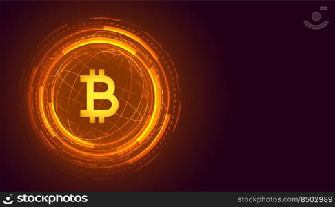 global bitcoin technology cryptocurrency background