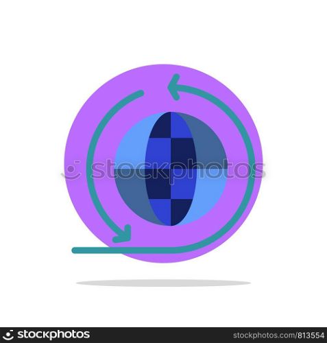 Global Business, Business Network, Global Abstract Circle Background Flat color Icon