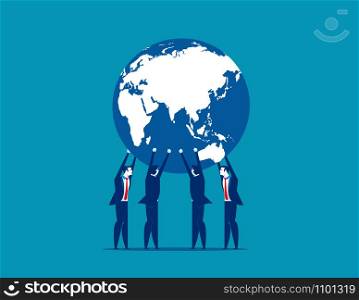 Global Business. Concept business vector illustration.
