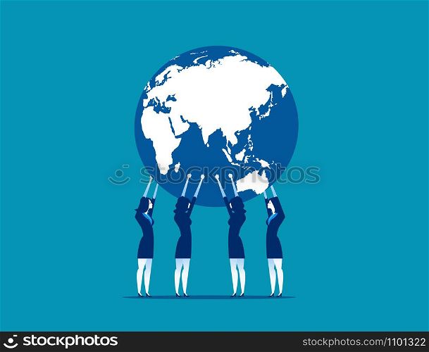 Global Business. Concept business vector illustration.