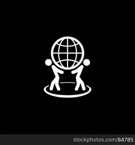 Global Business Icon. Flat Design.. Global Business Icon. Flat Design. Isolated Illustration