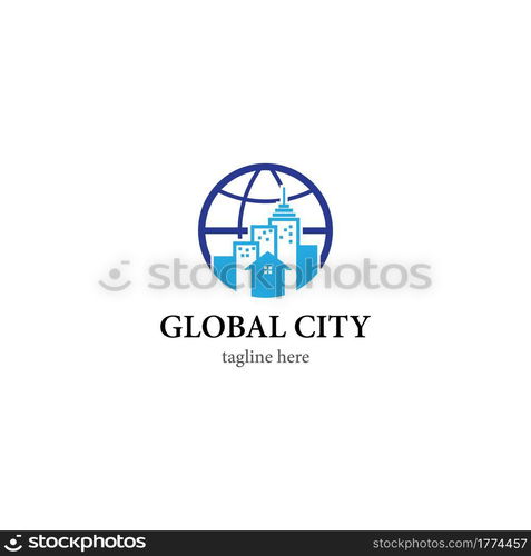 Global city logo icon design