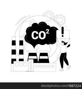 Global CO2 emissions abstract concept vector illustration. Global carbon footprint, greenhouse effect, CO2 emissions, country rate and statistics, carbon dioxide, air pollution abstract metaphor.. Global CO2 emissions abstract concept vector illustration.