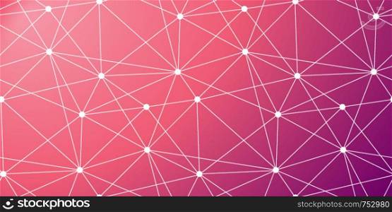 Global connected lines and dots seamless background. Molecular structure. Science, technology, dna, internet connection, global communication, triangle, poly, crypto currency, block chain, background design.