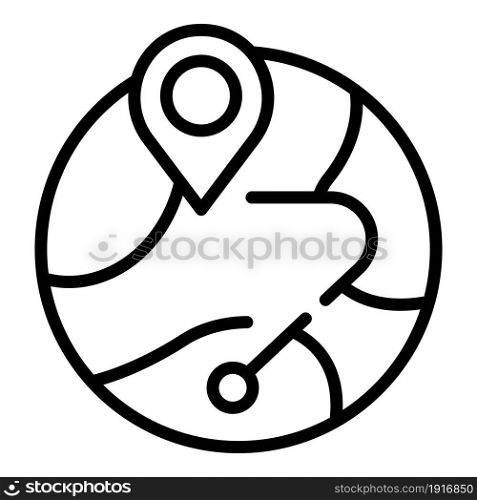 Global delivery icon outline vector. Shipment service. Package transport. Global delivery icon outline vector. Shipment service