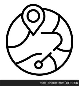 Global delivery icon outline vector. Shipment service. Package transport. Global delivery icon outline vector. Shipment service