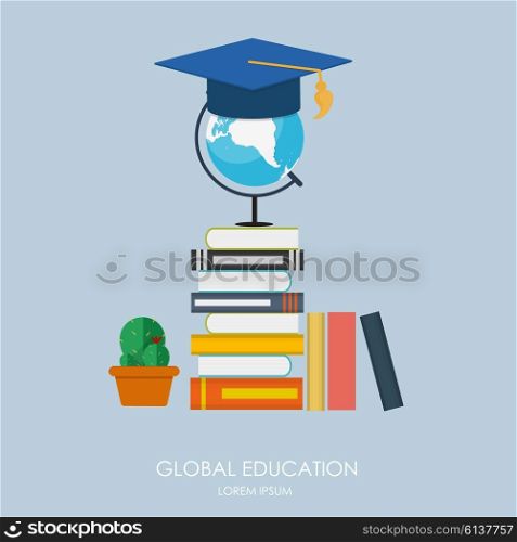 Global Education Concept. Trends and innovation in education. Vector Illustration EPS10. Global Education Concept. Trends and innovation in education.