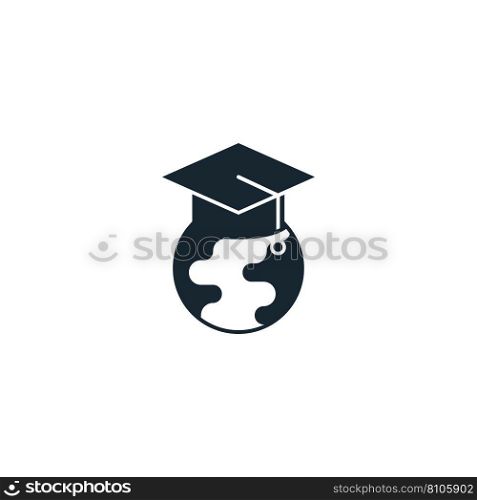 Global education creative icon from e-learning Vector Image