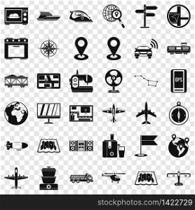 Global icons set. Simple style of 36 global vector icons for web for any design. Global icons set, simple style