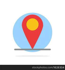 Global, Location, Pin, World Abstract Circle Background Flat color Icon