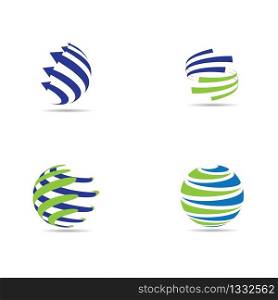 Global logo template vector icon illustration