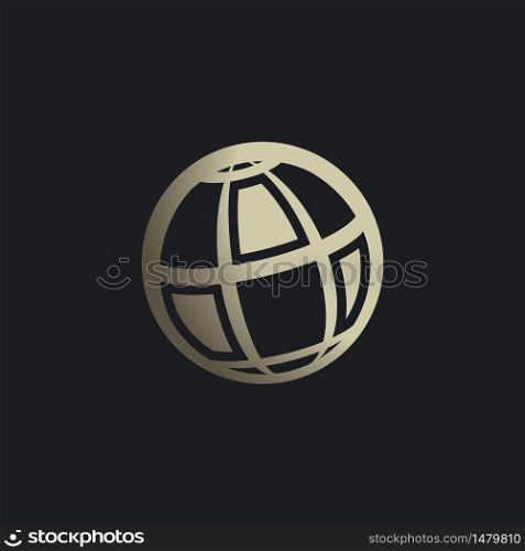 Global logo vector icon design
