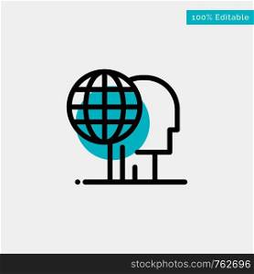 Global Marketing, Finance, Global, Marketing, Outsource turquoise highlight circle point Vector icon