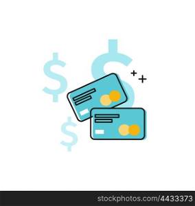 Global Money Transfer. Global money transfer concept on a white background. Vector illustration